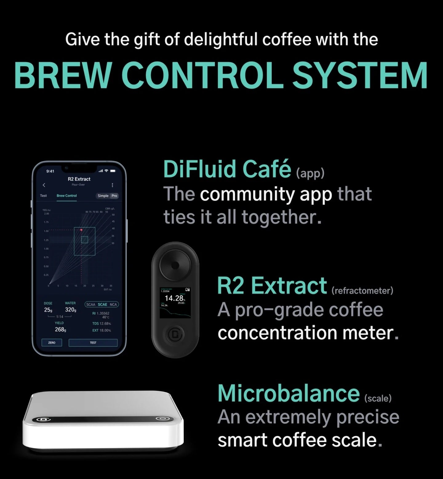 R2 Extract Coffee Refractometer & Microbalance Scale